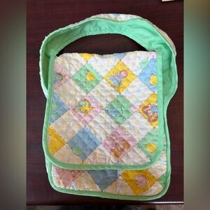 Vintage Original Cabbage Patch Kids quilted doll diaper bag 1983 multicolored